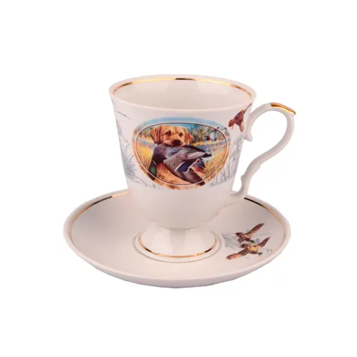 Bokal s blyudtsem 600 ml Klassicheskij Ohotnichi sobaki (farfor) , r.1771, S11_1