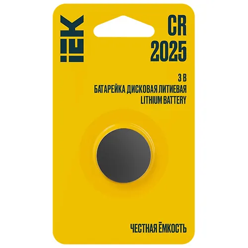 Batarejka diskovaya litievaya CR2025 (1sht/blister) IEK ABT-CR2025-OP-L01_1