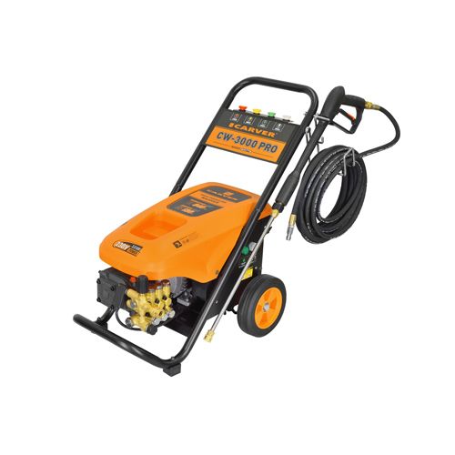 Mojka v/davl. CARVER CW-3000 PRO (3,0 kVt, 130 bar, 11-14l/min, latun, samovsas, frezy 4sht, kolesa)_1