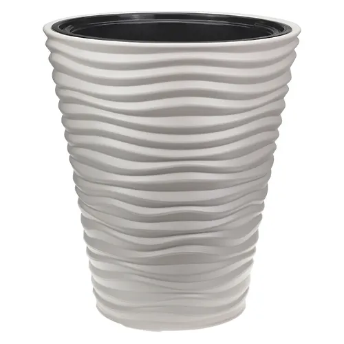 Kashpo DYUNA  D340mm H 385mm 19,5l so vstavkoj Kremovyj M3401_1