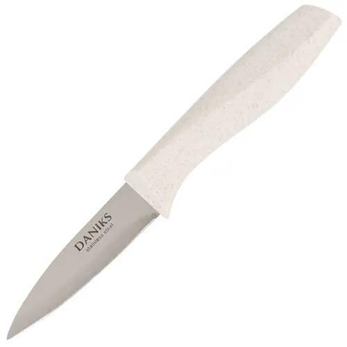 Nozh kuhonnyj Daniks, Latte, dlya ovoschej, nerzhaveyuschaya stal, 9 sm, rukoyatka plastik, YW-A383-PA (39917_1