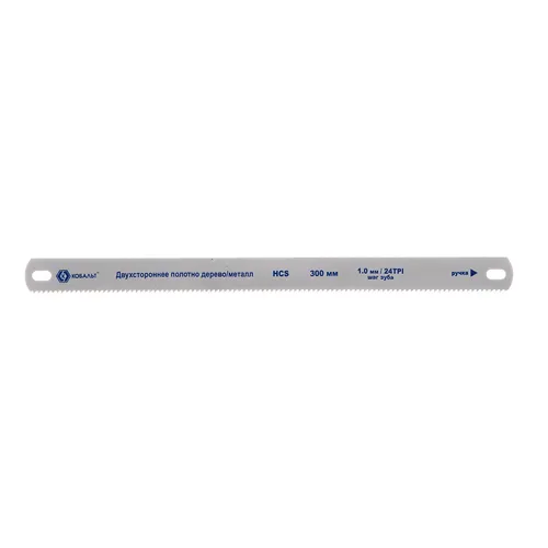 Polotna nozhov.univer. KOBALT 300 mm, dvuhstoronnie, derevo/metall, shag 1.0 mm/24TPI, HCS (248-313)_1