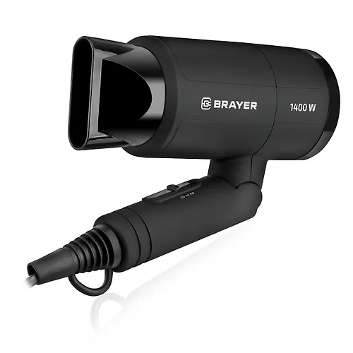 Fen BRAYER 3040BR 1400Vt, 2 skorosti, uzkij kontsentrator, skladnaya ruchka, semnyj filtr, 1,8m_3