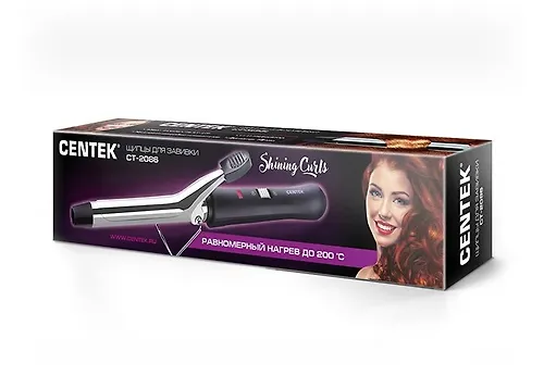 SCHiptsy dlya zavivki Centek CT-2086, 35Vt, 19 mm diametr, LED, podstavka, nakonechnik, vraschenie shnura_4