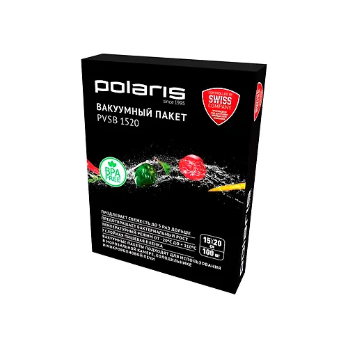 Vakuumnye pakety dlya vakuumatora PVSB 1520 15h20 sm 100 sht Prozrachnyj POLARIS CN_1