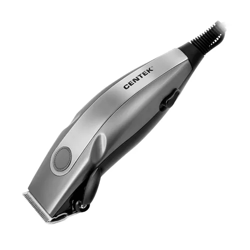 Mashinka dlya strizhki Centek CT-2109 (seryj/hrom) vysokokach. stal, nasadki, ergonomichnyj dizajn_1