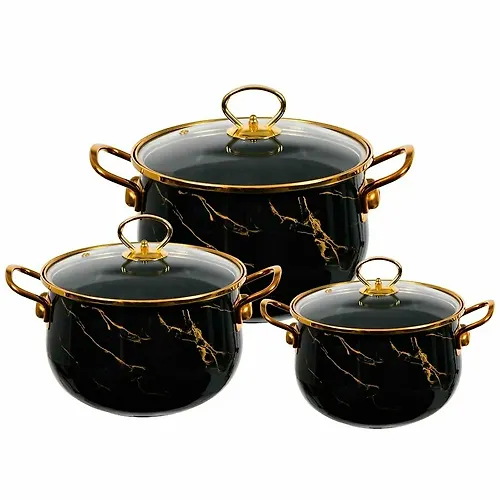 Nabor kastryul ZEIDAN Z-80641 6 predmetov Black marble_1
