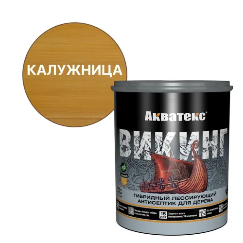 Akvateks VIKING (gibridnyj lessiruyuschij antiseptik dlya dereva) 0,75 l (kaluzhnitsa) (80253)_1