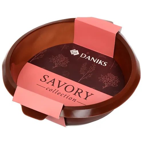 Forma dlya zapekaniya silikon, 25.5h6.5 sm, kruglaya, shokolad, Daniks, Savory, Y4-4967 (396046)_2