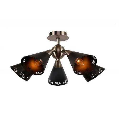 ESCADA Potolochnyj svetilnik Escada 595/5P E14*40W Brass/Black_1