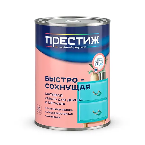 Emal bystrosohnuschaya matovaya Prestizh akrilovaya dlya metala i dereva SERAYA 0,9 kg_1