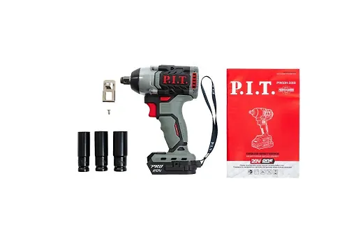 Gajkovert udarnyj besschetochnyj akkum P.I.T. PIW20H-300B SOLO (20V, 300Nm,kvadrat 1/2