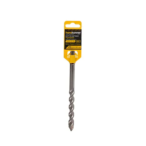 Bur SDS+ 12h160 HIGH SPEED H9019-F12-160 ploskij rezets U spiral Hanskonner_1