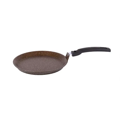 Skovoroda blinnaya 220mm AP (kofejnyj mramor) 