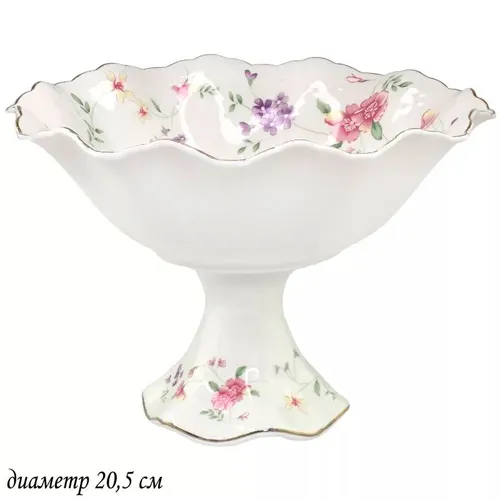 Konfetnitsa 20,5sm FLORENS na nozhke v pod.up.(h12)Farfor art.105-994_1