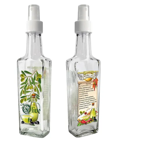 Butylka s knopochnym raspylitelem dlya olivkovogo masla so spetsiyami, 250 ml, steklo  626572_1
