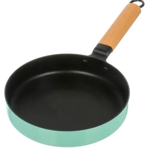Skovoroda Daniks Olive, alyuminij, 20 sm, antiprigarnoe pokrytie, s derevyannoj ruchkoj, induktsiya_1
