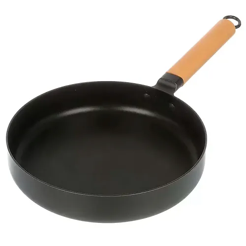 Skovoroda alyuminij, 24 sm, antiprigarnoe pokrytie, Daniks, Verol, s derevyannoj ruchkoj, induktsiya, Y4_1