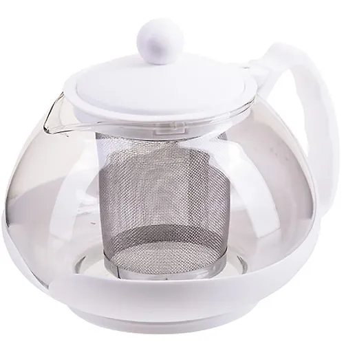 28827-2 Zavarochnyj chajnik 750ml nerzh/sito BELYJ MB (h24) 