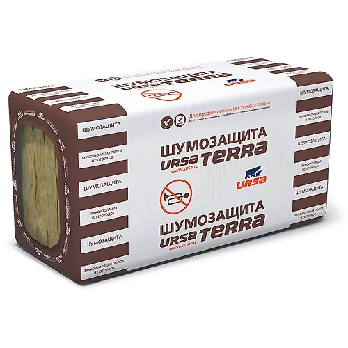 Uteplitel URSA (K) TERRA SHUMOZASCHITA (10) 1200-610-50mm, 7,6m2/0.381m3/10 sht EKN40221_1