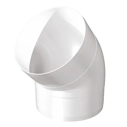 Koleno krugloe plastik 45 grad., D100 (10KKP)_1