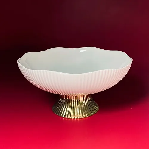 Konfetnitsa 20h10,5sm na nozhke MULTICOLOR v pod.up.(h12)Farfor art.163-019_1