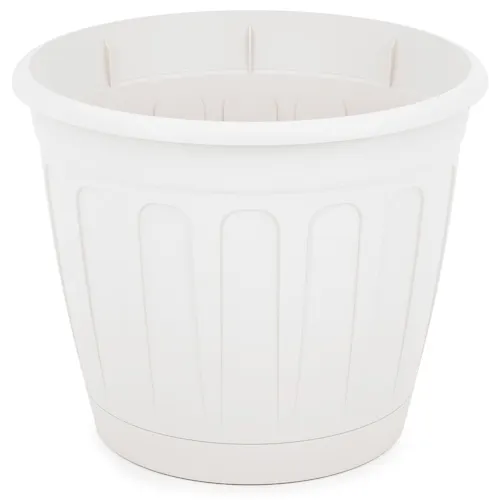Gorshok tsvetochnyj «Dionis» 3,6 l, belyj_1