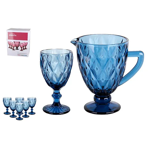 Nabor dlya napitkov 1/7 1100ml./324ml., Tebriz sinij GB2612D125LJ_1