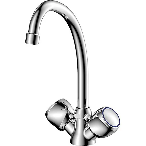 Smesitel dlya kuhni LEONIDO NEW, hrom, dvuhruchkovyj, 1/2