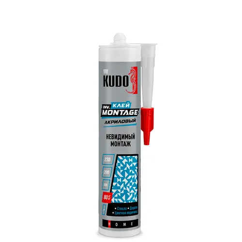 Klej KUDO HOME inv Montage dlya nevidimogo montazha, na akrilovoj osnove, prozr. 280 ml. KBK-320_1