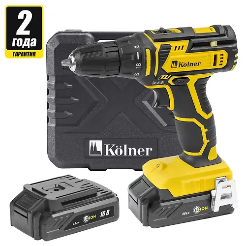 Kolner KCD 16-2LC  Drel-shurupovert akkumulyatornaya 16 Volt, 0-400/1450 ob/min, 28/19Nm, 2 Ach_1