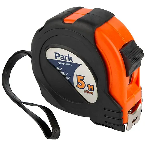 Ruletka Park s fiksatorom, prorezinennyj korpus, 5mx19mm art.105973_1