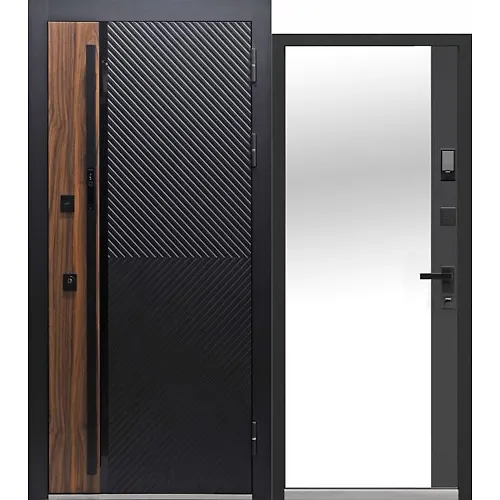 Dver metallicheskaya klimaticheskaya Ferroni Luxor 2MDF DUB DIAGONAL ZERKALO SMART 860 levaya_1