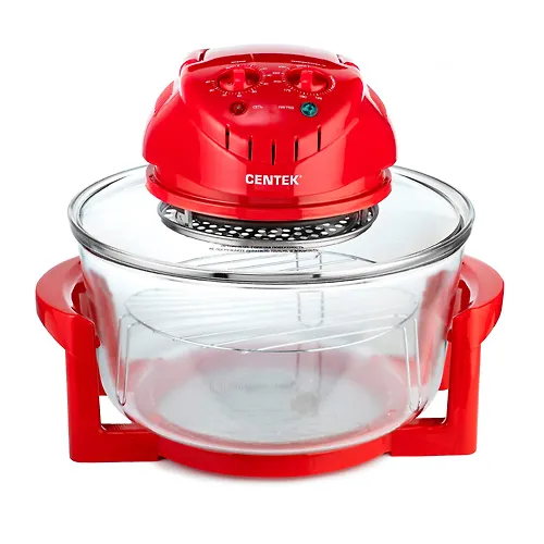 Aerogril Centek CT-1456 (krasnyj) <12+5l> 1400Vt, tajmer 90 min, max 250 , 2 reshetki_1