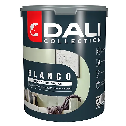 Kraska Dali Collection BLANCO - 4,2 l. Baza A - kraska dlya sten i potolkov (65161)_1
