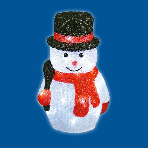 Figura svetodiodnaya ULD-M1827-030/STA WHITE IP20 SNOWMAN-3 «Snegovik-3», razmer 18*15*27 11034_1