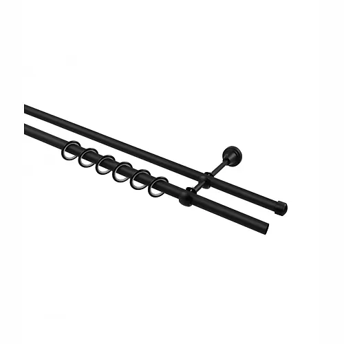 Karniz kovanyj LEGRAND SMART d16/16 mm 2 m chernyj matovyj 2-h ryadnyj T\U gp_1