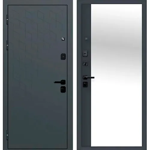 Dver metallicheskaya klimaticheskaya Ferroni 9sm Kontsept Satin Grafit Zerkalo 960 levaya_1