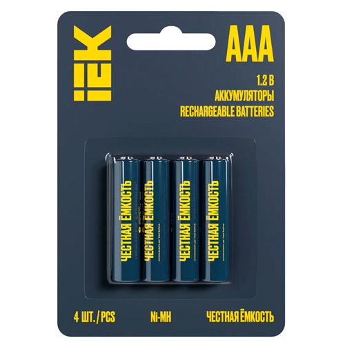 Akkumulyator GREEN Ni-MH AAA 1100mAch (4sht/blister) IEK AAK-NIMH-03-1100-L04_1