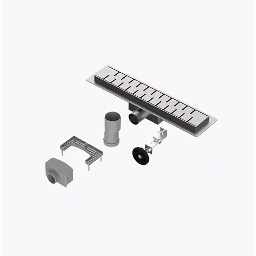 Slivnoj trap s zaschitoj ot zapaha pryamougolnyj 70h400 mm Potato DS44-40S satin_1