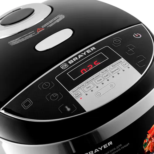 Multivarka BRAYER 2402BR 1250Vt, 4l, 12 programm, tajmer 24ch, multipovar, semnaya kryshka_2
