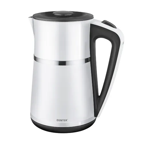 CHajnik Centek CT-0028 (belyj) 1.7l 2200Vt dvojnoj korpus-stal+plastik, dvojnaya stenka,sohran tepla_1