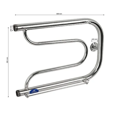 Polotentsesushitel FOKSTROT s POLKOJ 320h500 mm , d32x2mm nerzhavejka polirovannaya f3250 SANAKS_3