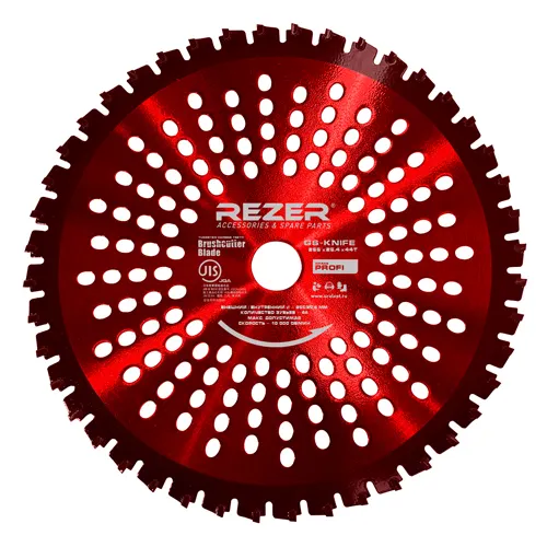 GS-Knife PROFI 255mm x 25.4mm x 1.3mm x 44T nozh d/benzokosy 44 zubev, JIS-standart (25/50 sht. v kor_1