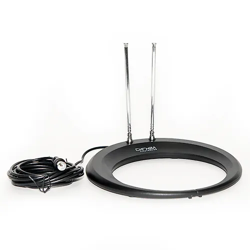 Antenna komnatnaya DVB-T2 i DMV passivnaya Signal SPI 120 kabel 3m_1