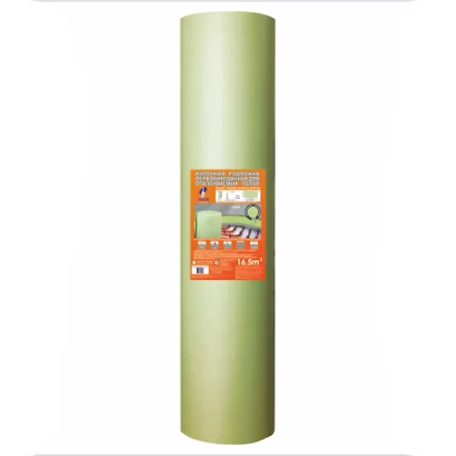 Podlozhka rulonnaya dlya otaplivaemyh polov 9,1m h 1,1m h 2 mm Salatovaya / 10 kv.m. v upak_1