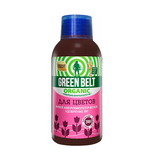 01-942 Bioudobrenie zhidkoe dlya tsvetov (fl.250ml) 25sht/kor GREEN BELT_1