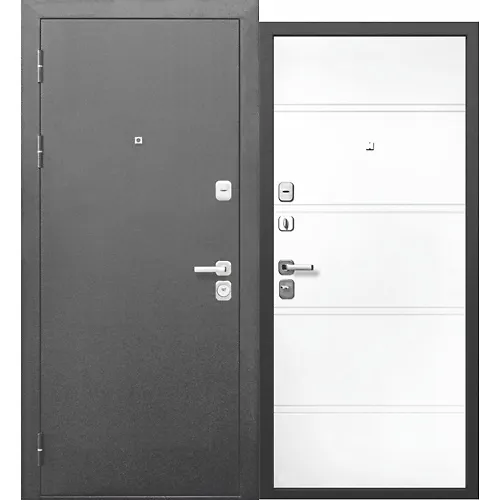 Dver metallicheskaya Ferroni 9 sm Serebro Emalit Belyj 860 levaya_1
