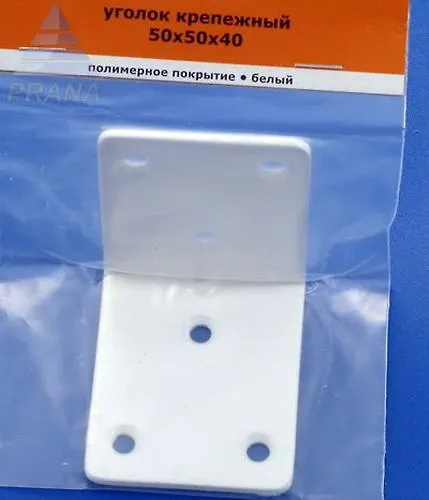 Ugolok krepezhnyj 50h50h40 (kompl. 2 sht.) belyj 