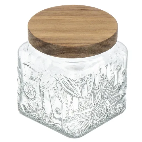 Banka dlya sypuchih produktov, steklo, 0.5 l, 9.3h9.3h10.7 sm, s kryshkoj, Boho, Y4-9013 (485984)_1